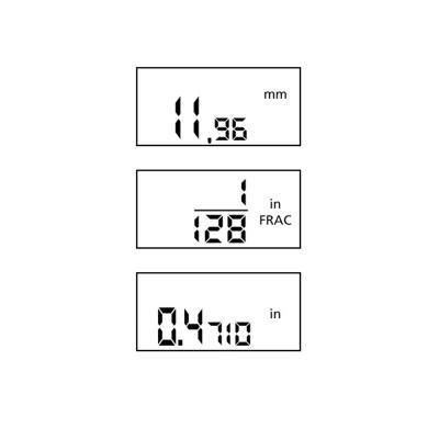 Digital Skydelære 0-150x0,01 mm med brøkfunktion og kæbelængde 40 mm